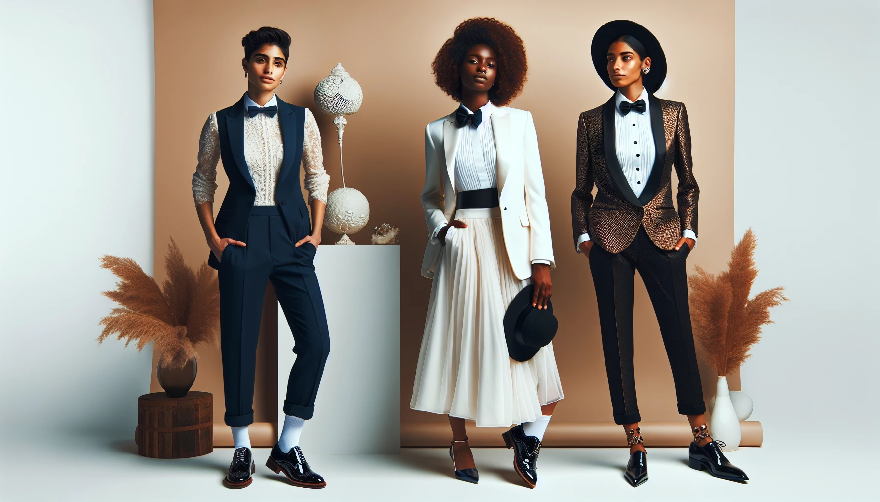 Rocking Tomboy Female Lesbian Wedding Suits with Style